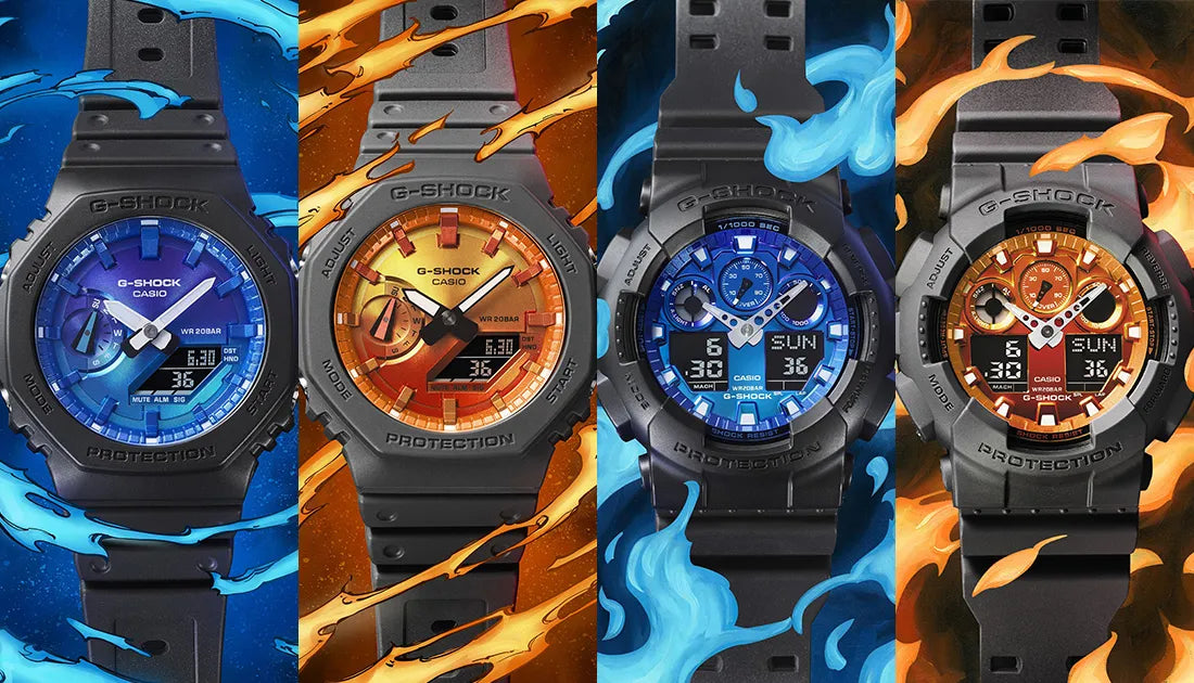 G-SHOCK】新作 FLAME INSIDE 情熱に燃える炎を表現🔥鮮烈のグラデーションカラー GA-2100FL GA-100FL –  アイアイイスズ