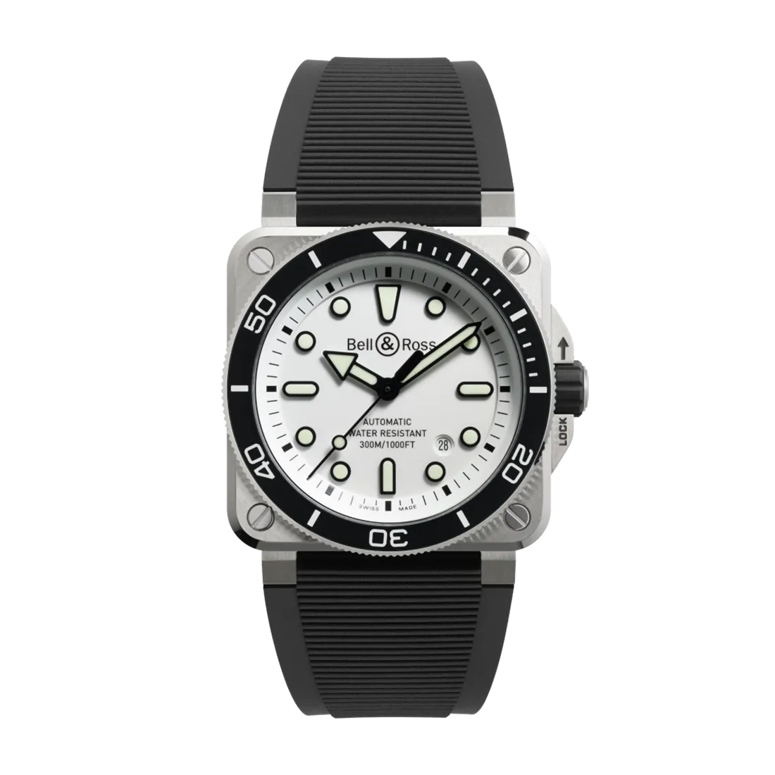 BR 03 Diver White Steel