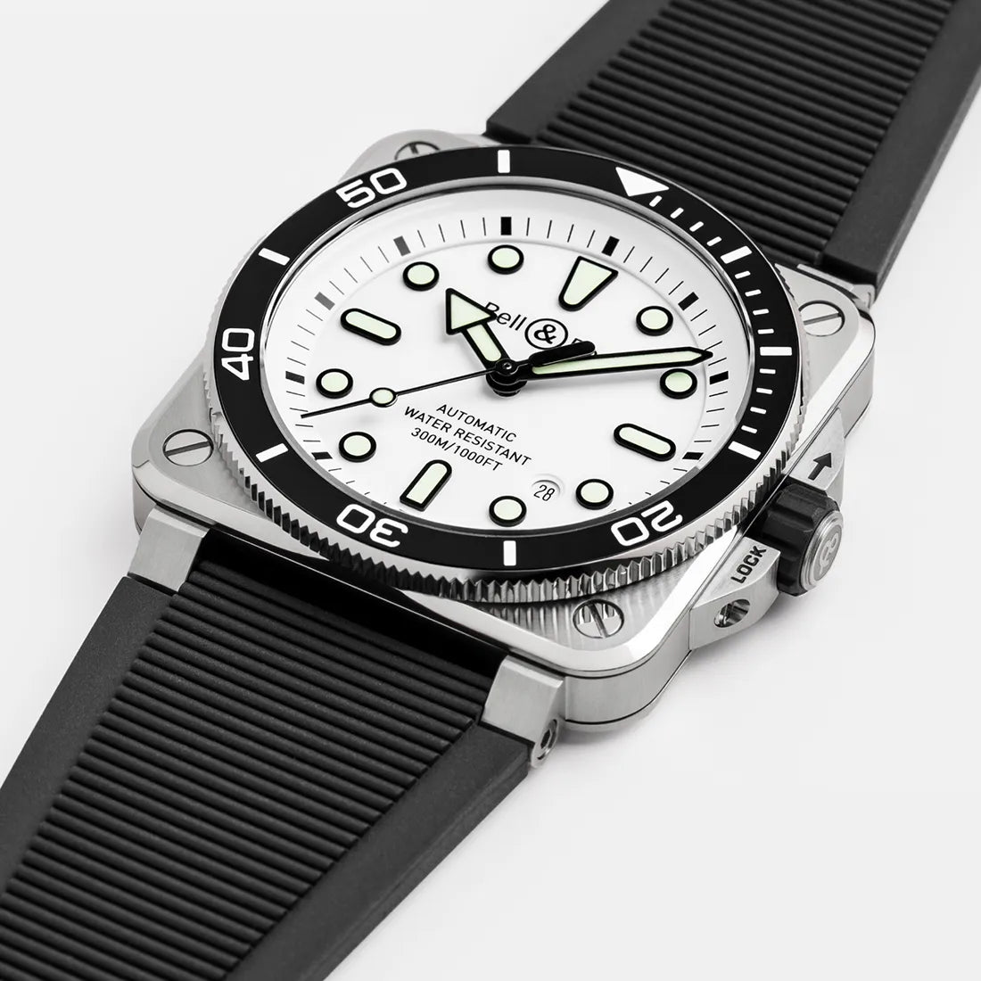 BR 03 Diver White Steel