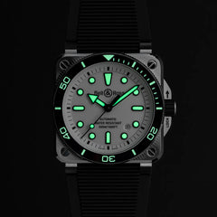 BR 03 Diver White Steel