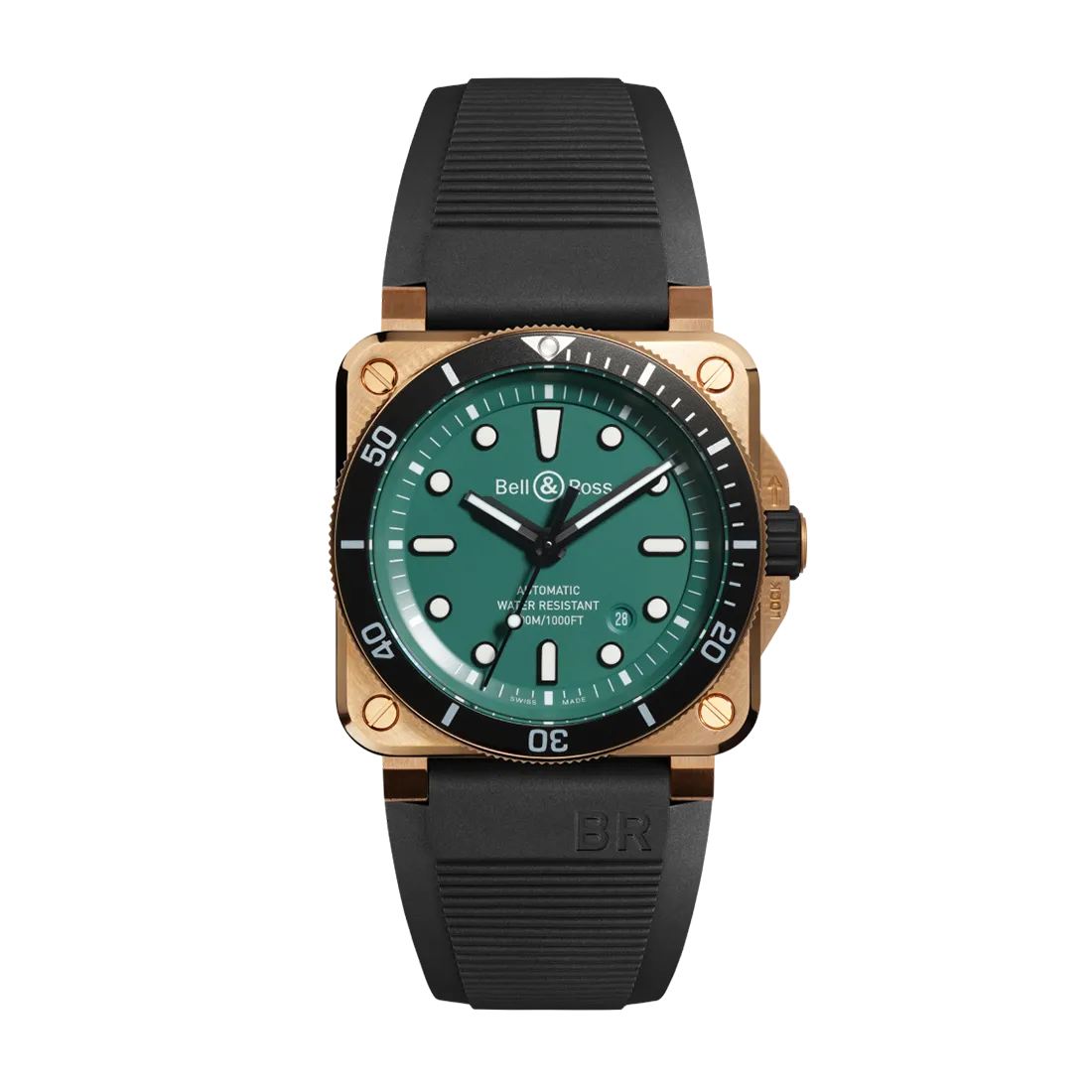 BR 03-92 DIVER BLACK & GREEN BRONZE