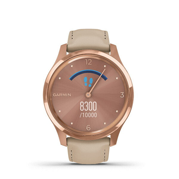 vivomove Luxe Light Sand Leather / 18K Rose Gold PVD 010-02241-71