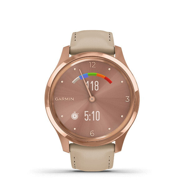 vivomove Luxe Light Sand Leather / 18K Rose Gold PVD 010-02241-71