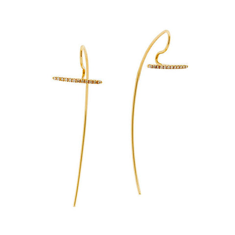 Gossamer Diamond Hook Earrings (GS01KDE)