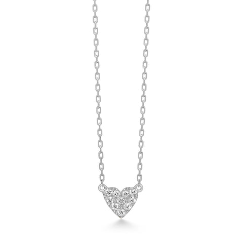 heart pavé necklace