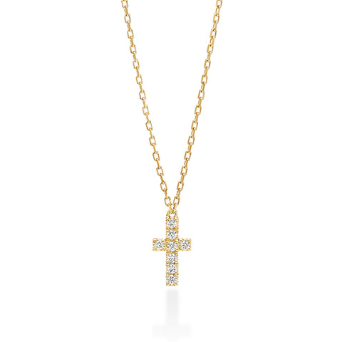 cross pave necklace